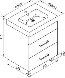 Iddis Мебель для ванной New Custo 70 белая – фотография-14